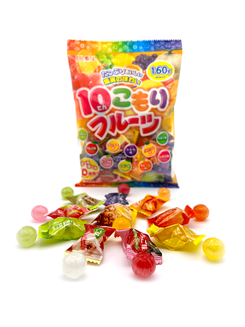 RIBON Карамель леденцовая ассорти из 10 фруктовых вкусов 10 Komori Fruit, 160 г RIBON Карамель леденцовая ассорти из 10 фруктовых вкусов 10 Komori Fruit, 160 г