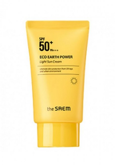 The Saem Eco Earth Power Light Sun Cream SPF50+РА+++ Солнцезащитный крем для лица, 50 г The Saem Eco Earth Power Light Sun Cream SPF50+РА+++ Солнцезащитный крем для лица, 50 г