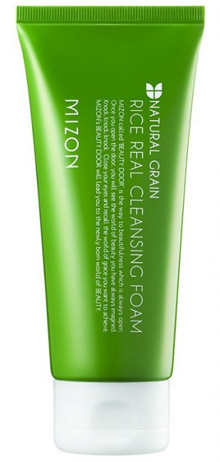 MIZON Rice Real Cleansing Foam Очищающая пенка для лица с экстрактом рисовых отрубей, 150 мл