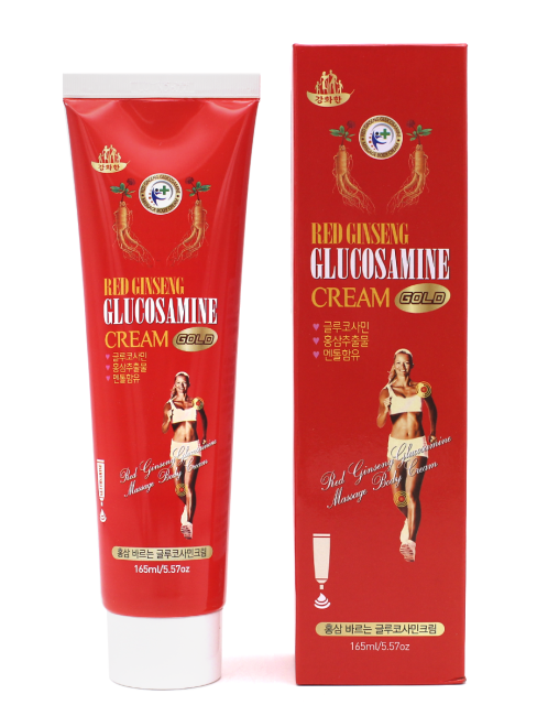 Daejeon Крем для тела массажный с красным женьшенем и глюкозамином Red Ginseng Glucosamine Cream Gold, 165 мл Daejeon Крем для тела массажный с красным женьшенем и глюкозамином Red Ginseng Glucosamine Cream Gold, 165 мл