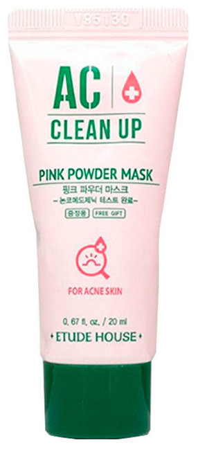 ETUDE HOUSE AC Clean Up Pink Powder Mask Маска с розовой глиной для проблемной кожи, 20 мл