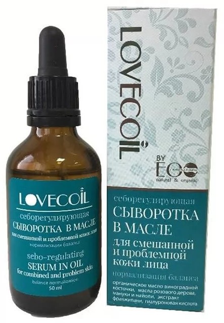 Ecolab LovEcOil Себорегулирующая сыворотка в масле для проблемной кожи лица, 50 мл Ecolab LovEcOil Себорегулирующая сыворотка в масле для проблемной кожи лица, 50 мл