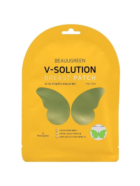 BeauuGreen Маски-патчи для придания упругости и красоты бюсту V-Solution Breast Patch, 40 г
