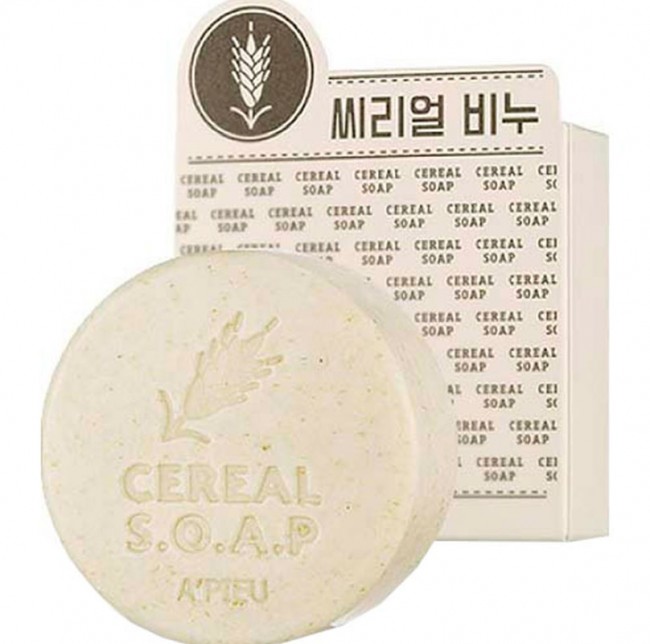 A'PIEU Cereal Soap Косметическое мыло с экстрактом коричневого риса, 100 г