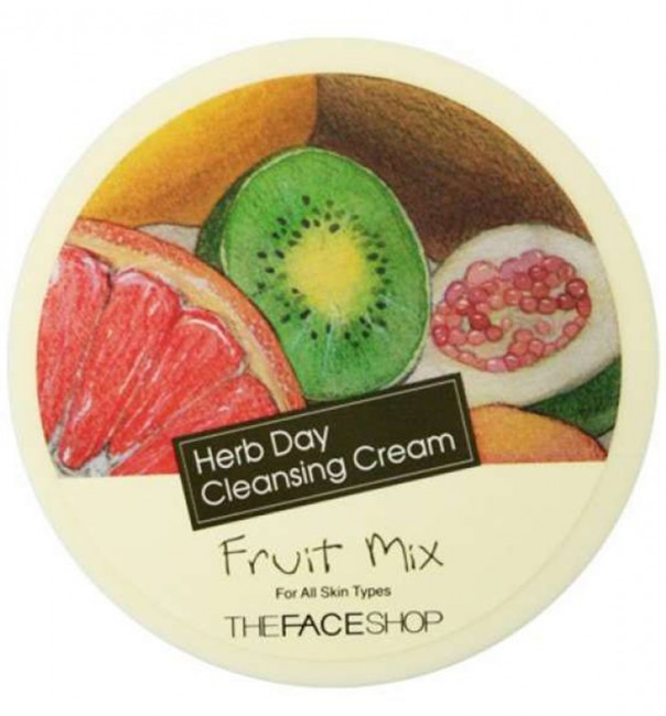 THE FACE SHOP Herb Day Massage Cream Fruit Mix Очищающий крем для лица фруктовый микс, 150 мл THE FACE SHOP Herb Day Massage Cream Fruit Mix Очищающий крем для лица фруктовый микс, 150 мл