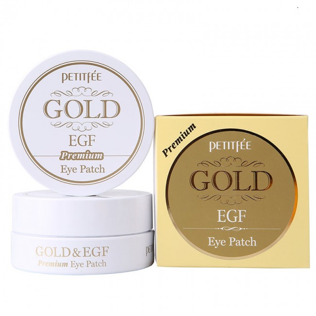 Petitfee Gold & EGF Eye & Spot Patch Гидрогелевые патчи для кожи вокруг глаз с золотом, 90 шт