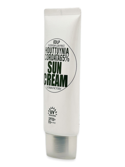 Derma Factory Солнцезащитный крем с экстрактом цветка хауттюйнии Houttuynia Cordata 65% Sun Cream SPF50 PA+++, 50 г