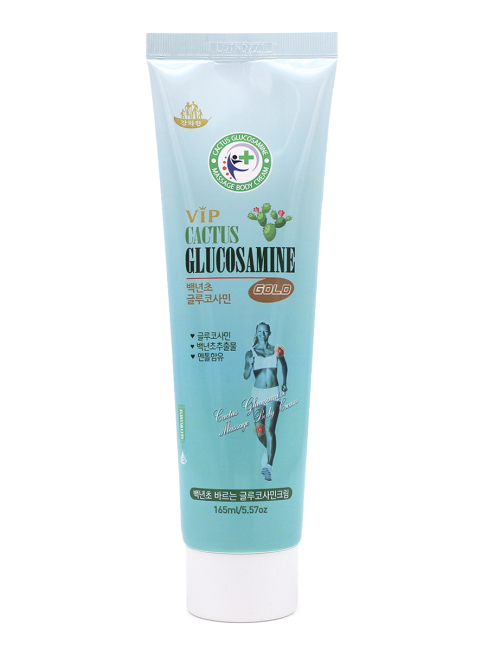 Daejeon Крем-гель для тела с глюкозамином и экстрактом опунции Vip Cactus Glucosamine Gold Cream, 165 мл Daejeon Крем-гель для тела с глюкозамином и экстрактом опунции Vip Cactus Glucosamine Gold Cream, 165 мл