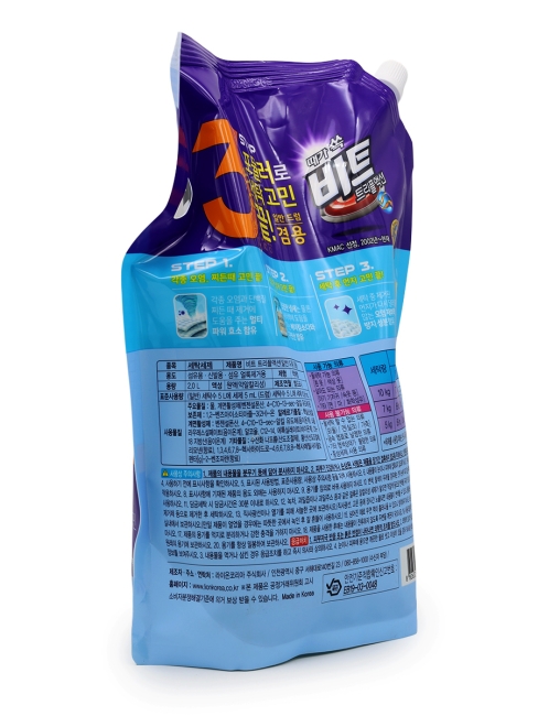 LION Гель концентрат для стирки с ферментами, содой и лимонной кислотой Beat Triple Action, 2000 мл