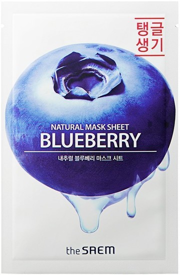 The Saem Маска на тканевой основе для лица с экстрактом черники Natural Blueberry Mask Sheet, 21 мл The Saem Маска на тканевой основе для лица с экстрактом черники Natural Blueberry Mask Sheet, 21 мл