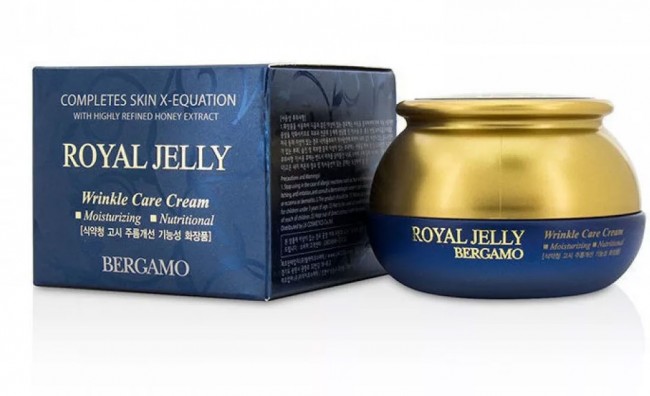 Bergamo Крем для лица омолаживающий питательный с маточным молочком Royal Jelly Wrinkle Care Cream (sale), 50 г Bergamo Крем для лица омолаживающий питательный с маточным молочком Royal Jelly Wrinkle Care Cream (sale), 50 г