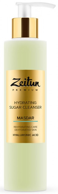 Zeitun Сахарный увлажняющий гель для умывания Zeitun MASDAR с гиалуроновой кислотой, 200 мл