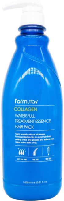 FarmStay Collagen Water Full Moist Essence Hair Pack Маска для волос увлажняющая с коллагеном, 1 л FarmStay Collagen Water Full Moist Essence Hair Pack Маска для волос увлажняющая с коллагеном, 1 л
