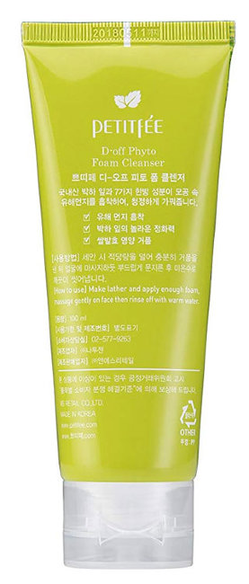 Petitfee D-off Phyto Foam Cleanser Глубоко очищающая пенка-скраб, 100 мл Petitfee D-off Phyto Foam Cleanser Глубоко очищающая пенка-скраб, 100 мл