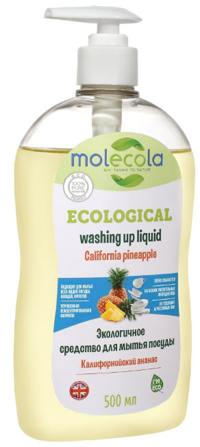 Molecola California Pineapple Средство для мытья посуды Калифорнийский ананас, 500 мл