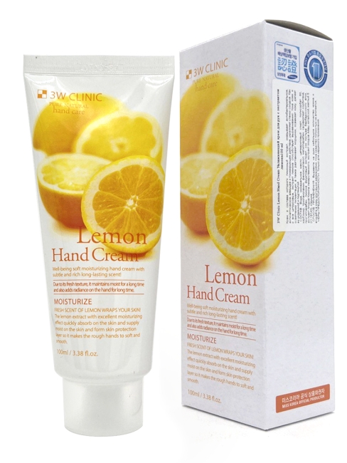 3W Clinic Крем для рук увлажняющий с экстрактом лимона Moisturizing Lemon Hand Cream, 100 мл 3W Clinic Крем для рук увлажняющий с экстрактом лимона Moisturizing Lemon Hand Cream, 100 мл
