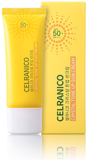 Celranico Crystal Tone Up Sun Cream SPF50/Pa+++ Солнцезащитный крем для лица, выравнивающий тон кожи, SPF50/Pa+++, 40 мл