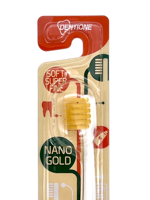 EQ Maxon Зубная щетка с ионами золота, средней жесткости сверхтонкие щетинки Dentone Nano Gold Toothbrush Green, 1 шт EQ Maxon Зубная щетка с ионами золота, средней жесткости сверхтонкие щетинки Dentone Nano Gold Toothbrush Green, 1 шт