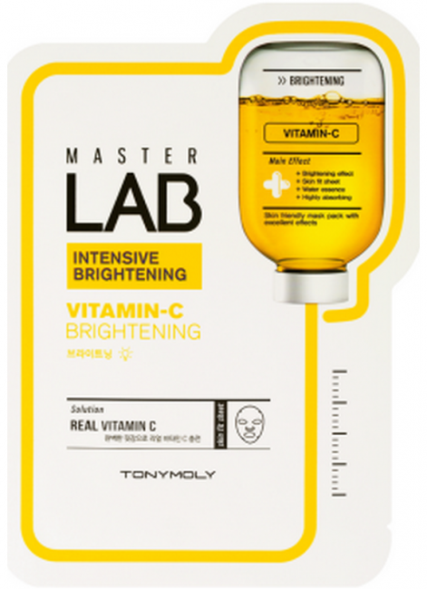 TONYMOLY Master Lab Vitamin C Brightening Mask Sheet Маска отбеливающая на основе витамина С, 19 г