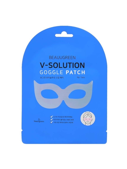 BeauuGreen Патчи для глаз в форме маски V-Solution Goggle Patch, 9 г BeauuGreen Патчи для глаз в форме маски V-Solution Goggle Patch, 9 г
