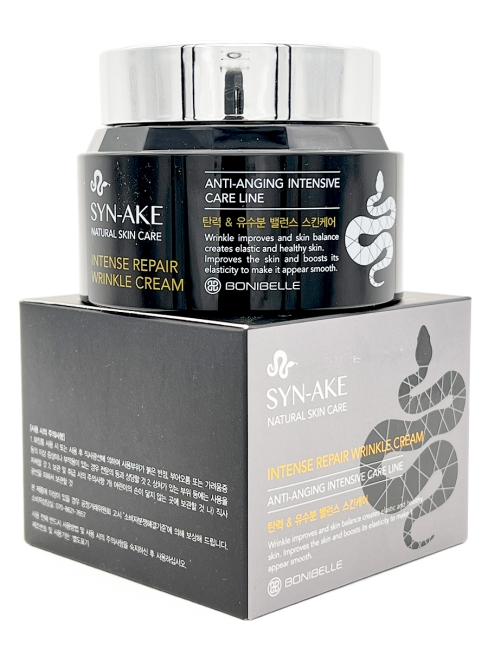 Enough Антивозрастной крем для лица с пептидом змеиного яда Bonibelle Syn-Ake Intense Repair Wrinkle Cream, 80 мл Enough Антивозрастной крем для лица с пептидом змеиного яда Bonibelle Syn-Ake Intense Repair Wrinkle Cream, 80 мл