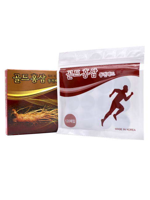 Daejeon Пластырь точечный для тела с красным женьшенем Red Ginseng Dong Jeon Pad, 120 шт