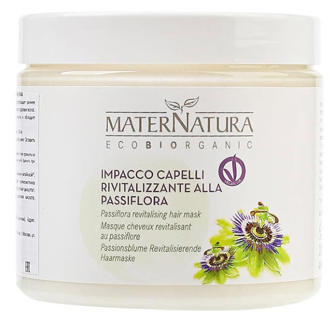 Mater Natura Оживляющая маска для волос с Пассифлорой, 200 мл Mater Natura Оживляющая маска для волос с Пассифлорой, 200 мл