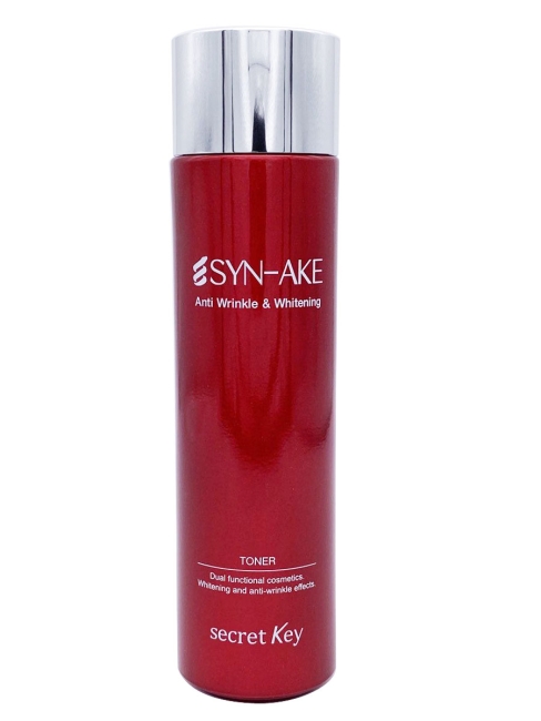 Secret Key Антивозрастной отбеливающий тоник со Змеиным ядом Syn-Ake Anti Wrinkle & Whitening Toner, 150 мл