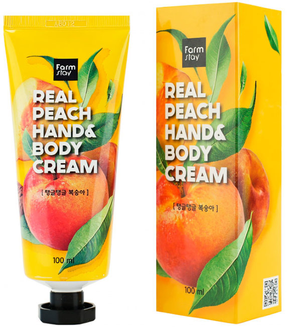 FarmStay Real Peach Hand & Body Cream Крем для рук и тела с персиком, 100 мл FarmStay Real Peach Hand & Body Cream Крем для рук и тела с персиком, 100 мл