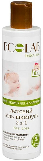 Ecolab Гель-шампунь Без слез 2в1 0+, 250 мл Ecolab Гель-шампунь Без слез 2в1 0+, 250 мл