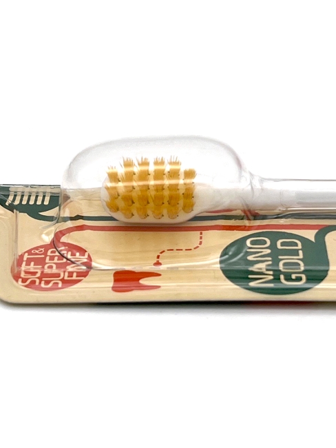 EQ Maxon Зубная щетка с ионами золота, средней жесткости сверхтонкие щетинки Dentone Nano Gold Toothbrush Grey, 1 шт EQ Maxon Зубная щетка с ионами золота, средней жесткости сверхтонкие щетинки Dentone Nano Gold Toothbrush Grey, 1 шт