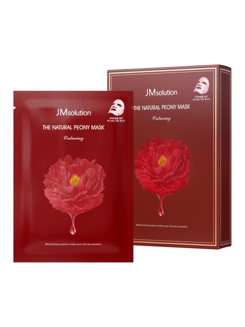 JMsolution Маска для лица тканевая успокаивающая с экстрактом цветка пиона The Natural Peony Mask Calming, 5 шт*30 мл