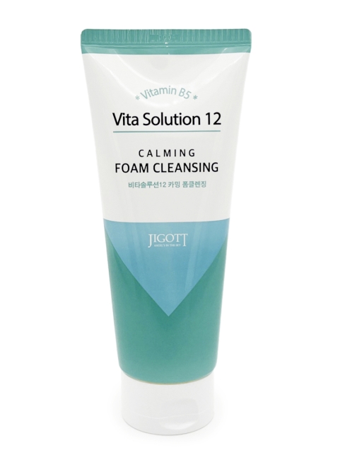 Jigott Пенка для умывания успокаивающая с витамином B5 Vita Solution 12 Calming Foam Cleansing, 180 мл