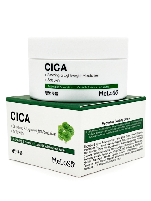 Meloso Крем для лица успокаивающий с центеллой Cica Soothing Cream, 100 мл Meloso Крем для лица успокаивающий с центеллой Cica Soothing Cream, 100 мл