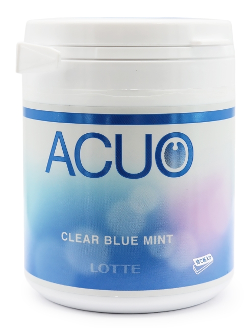 LOTTE Жевательная резинка без сахара голубая мята ACUO Clear Blue Mint Bottle, 137 г