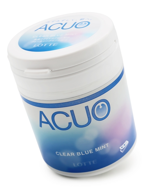 LOTTE Жевательная резинка без сахара голубая мята ACUO Clear Blue Mint Bottle, 137 г