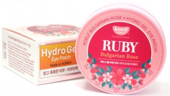 Koelf Ruby & Bulgarian Rose Hydro Gel Eye Patch Гидрогелевые патчи для кожи вокруг глаз с рубиновой пудрой и розовым маслом, 60 шт