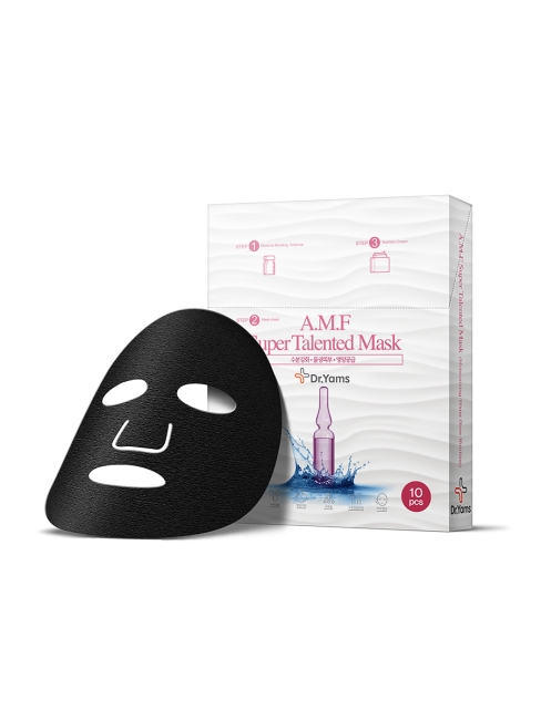 Dr.Yams Маска для лица тканевая трехшаговая (маска, сыворотка, крем) A.M.F. Super Talented Mask, 1 шт