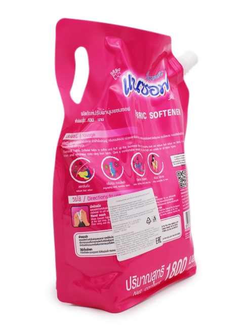 Sanzoft Кондиционер для белья Розовая лапчатка Fabric Softener Lovely Pink, 1800 мл Sanzoft Кондиционер для белья Розовая лапчатка Fabric Softener Lovely Pink, 1800 мл