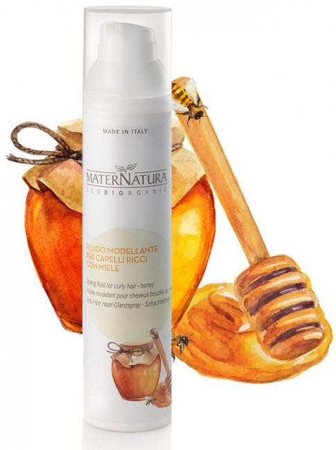 Mater Natura Флюид-гель для укладки вьющихся волос с медом, 100 мл