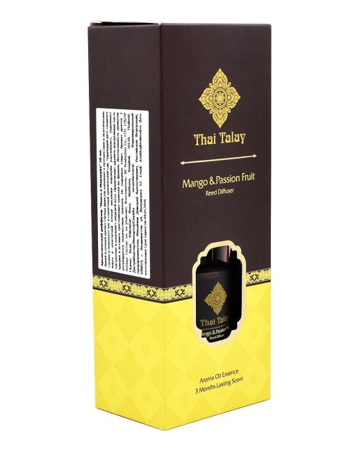 Thai Talay Аромадиффузор с палочками Манго и Маракуйя Aroma Oil Essense Reed Diffuser Mango-Passion Fruit, 50 мл Thai Talay Аромадиффузор с палочками Манго и Маракуйя Aroma Oil Essense Reed Diffuser Mango-Passion Fruit, 50 мл