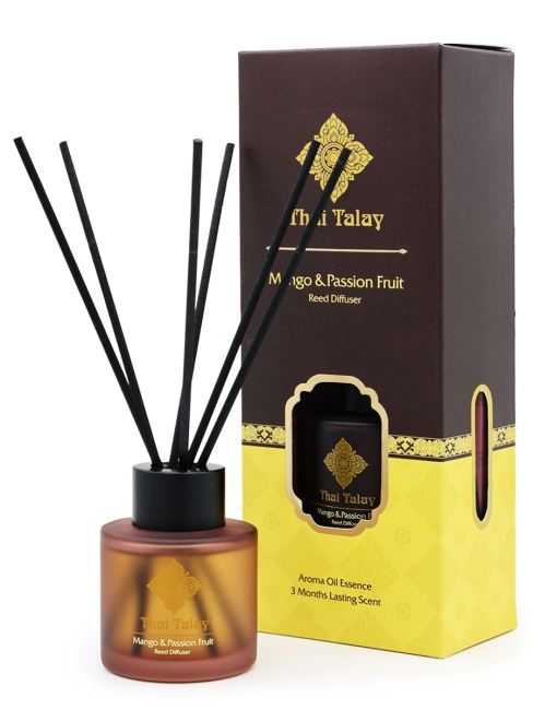 Thai Talay Аромадиффузор с палочками Манго и Маракуйя Aroma Oil Essense Reed Diffuser Mango-Passion Fruit, 50 мл Thai Talay Аромадиффузор с палочками Манго и Маракуйя Aroma Oil Essense Reed Diffuser Mango-Passion Fruit, 50 мл