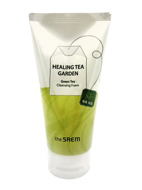 The Saem Пенка увлажняющая очищаюшая с экстрактом зеленого чая Healing Tea Garden Green Tea Cleansing Foam, 150 мл