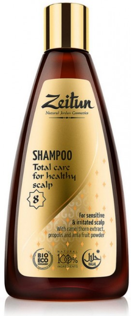 Zeitun Шампунь №8 комплексный уход для здоровья кожи головы с Прополисом и Амлой, 250 мл
