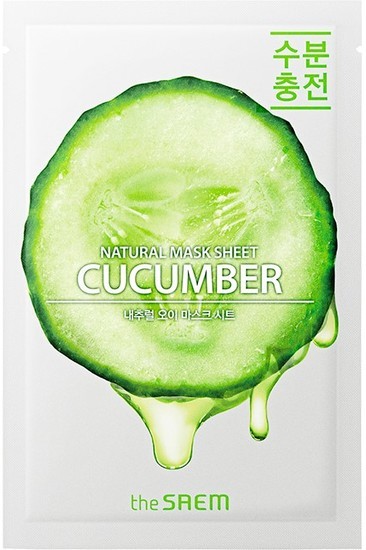 The Saem Маска на тканевой основе для лица с экстрактом огурца Natural Cucumber Mask Sheet, 21 мл The Saem Маска на тканевой основе для лица с экстрактом огурца Natural Cucumber Mask Sheet, 21 мл
