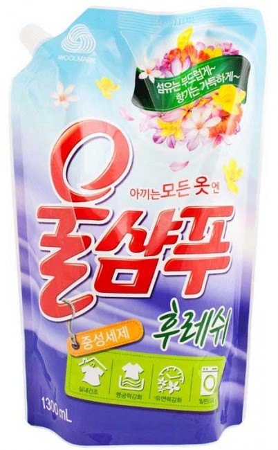 KeraSys Wool Shampoo Fresh Жидкое средство для стирки деликатных тканей Свежесть, 1,3 л