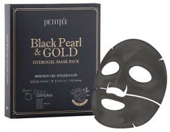 Petitfee Black Pearl & Gold Hydrogel Mask Pack Маска для лица гидрогелевая с черным жемчугом и золотом, 32 г