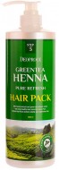 Deoproce Green Tea Henna Pure Refresh Hair Pack Маска для волос с зелёным чаем и хной, 1 л