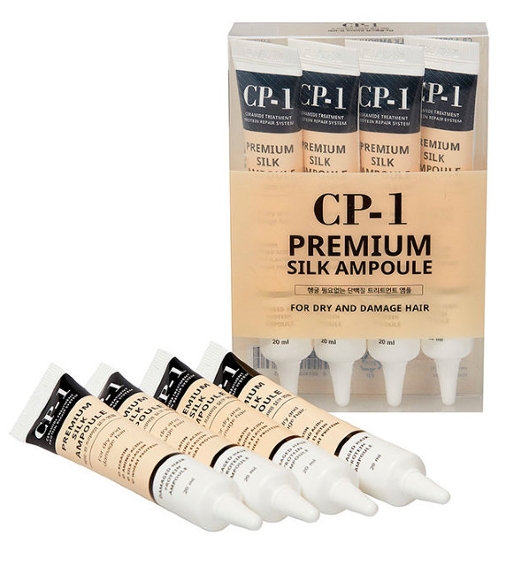 Esthetic House CP-1 Premium Silk Ampoule Несмываемая сыворотка для волос с протеинами шелка, 4*20 мл