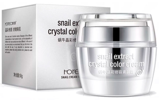 Rorec Snail Extract Crystal Color Кристальная основа под макияж с экстрактом улитки, 50 г